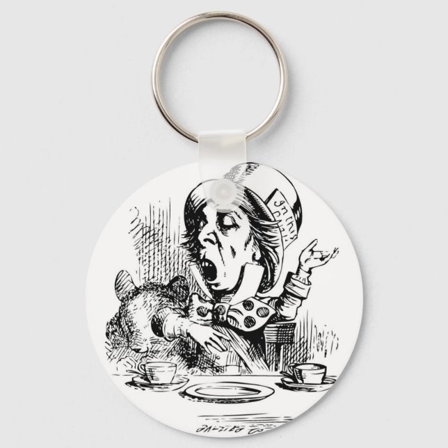Porte-clés Mad Hatter s'engage dans la rhétorique (Recto)