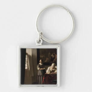 Porte-clés Madame écrivant une lettre avec sa domestique,