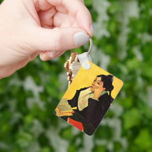 Porte-clés Madame Ginoux avec des livres de Vincent van Gogh