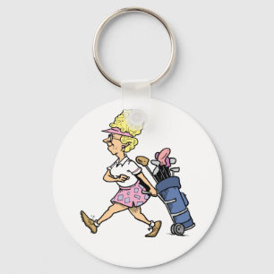 Porte-clés Madame Golfer Tshirts et cadeaux
