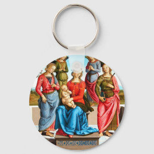 Porte-clés Madonna avec Saints et Anges Porte - clé