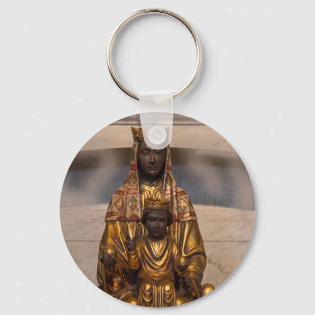 Porte-clés Madonna de Montserrat Black Madonna Espagne (Recto)