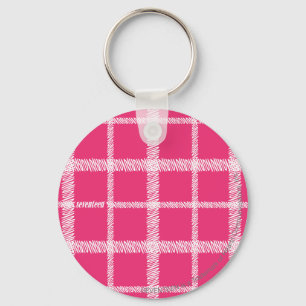 Porte-clés Magenta de plaid