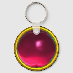 PORTE-CLÉS MAGIC PINK FUCHSIA RUBY GEMSTONE