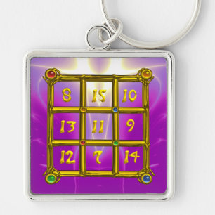 Porte-clés MAGIC SQUARE 33 , Pink Violet Purple