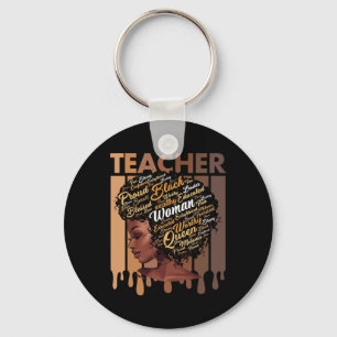 Porte-clés Magie de l'enseignant noir Éducation à l'histoire