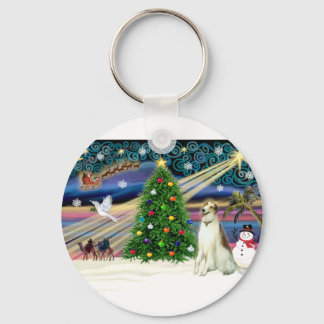 Porte-clés Magie de Noël-Borzoi