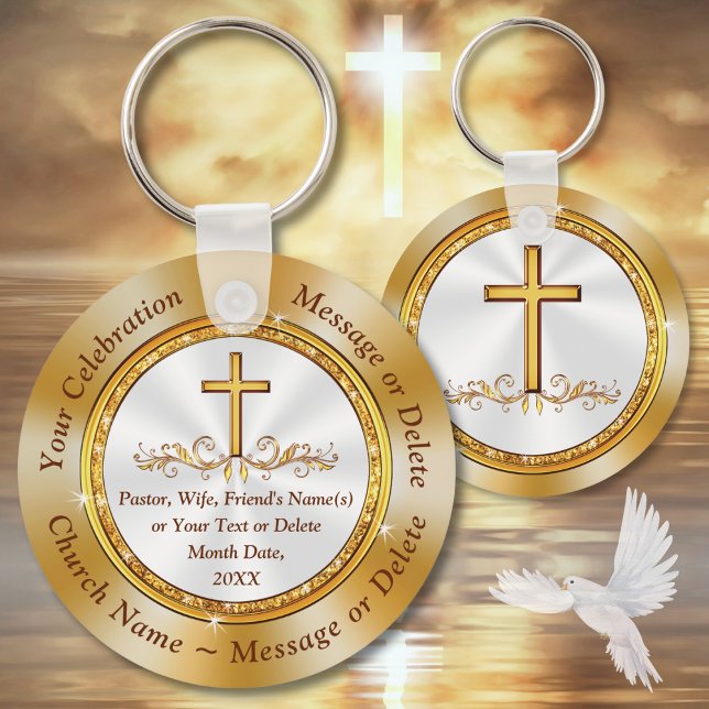 Porte-clés Magnifique bon marché, Souvenirs de l'église pour  (Christian Party Favors. Personalized, Church Anniversary Party Favors. Inexpensive church gifts.)