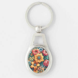Porte-clés Magnifique bouquet de fleurs