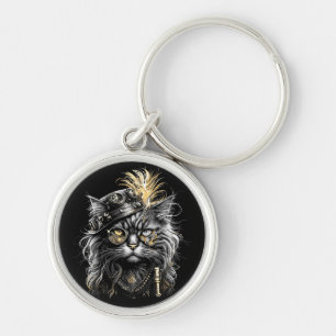 Porte-clés Magnifique chat Steampunk