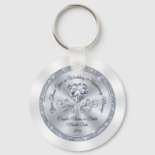 Porte-clés Magnifique Coeur de Diamant, Fête de Mariage Faveu