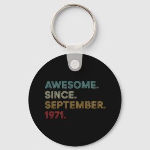 Porte-clés Magnifique Depuis Septembre 1971 Anniversaire