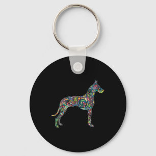 Porte-clés Magnifique Grand Chien Danse Totem Tatouage Art Sw
