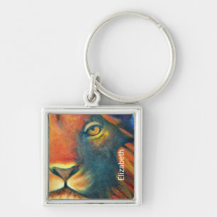 Porte-clés Magnifique Lion Head Portrait Regal et Fière