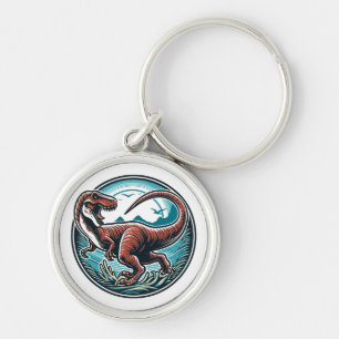 Porte-clés Magnifique œuvre d'art sur les dinosaures