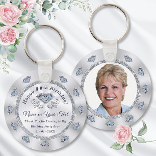 Porte-clés Magnifique Photo Personnalisée, Parti Diamant Favo