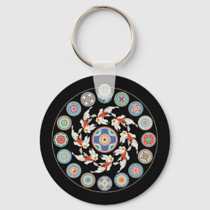 Porte-clés Mah Jongg Koi Porte - clé de ronde