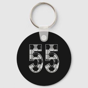 Porte-clés Maillot de footballeur à motif numéro 55 Uniforme