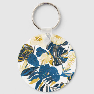 Porte-clés Main Tropicale tirée : Motif créatif sans couture