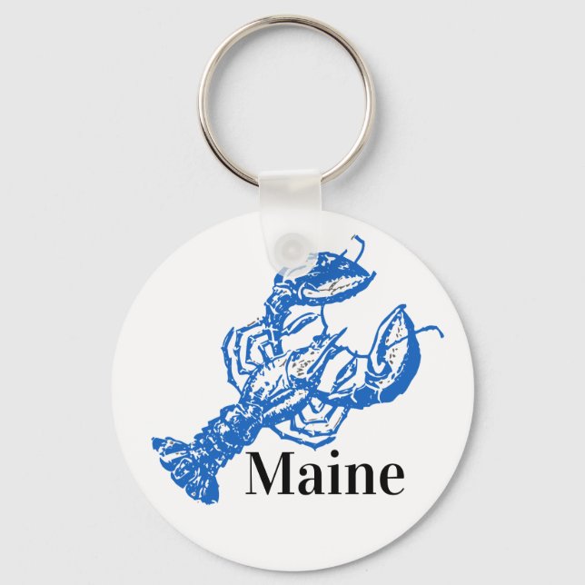 Porte-clés Maine, Homard bleu (Recto)