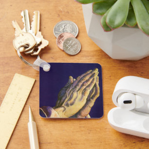 Porte-clés Mains de vintage priant avec l'étoile de Bethléem