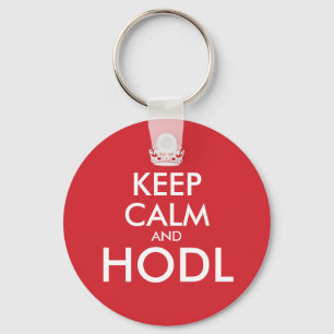 Porte-clés Maintenez calme et HODL! Bitcoin HODLER bague clé