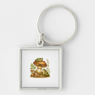 Porte-clés Maison Champignon Grenouille Esthétique Cottagecor
