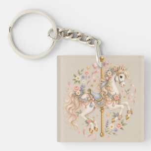 Porte-clés Maison de cheval de carrousel antique Cadeau Cotta
