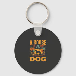 Porte-clés Maison de chien maison vintage