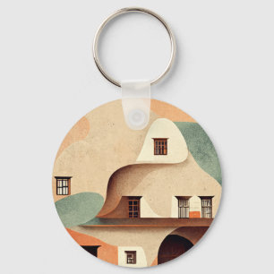 Porte-clés Maison de style Adobe