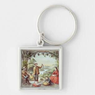 Porte-clés Maison du ruisseau, les pêcheurs chanceux