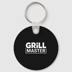 Porte-clés Maître de grill bbq masculin roi de la fumée de ba