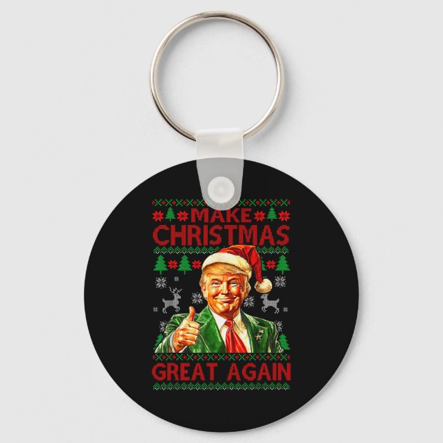 Porte-clés Make Christmas Great Again Xmas Funny Trump Pajama (Recto)