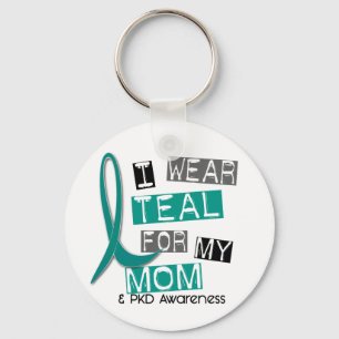 Porte-clés Maladie rénale Polycystic PKD Teal pour la maman