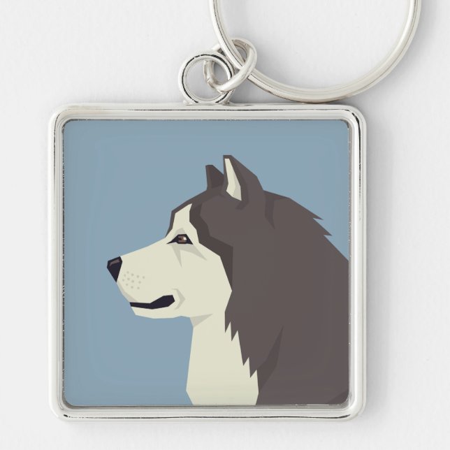 Porte-clés Malamute d'Alaska (Devant)