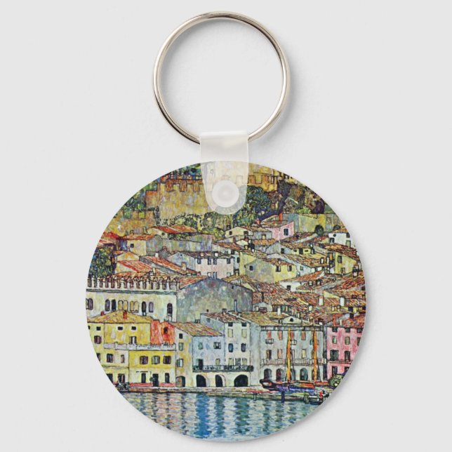 Porte-clés Malcesine sur le lac de Garde Par Gustav Klimt (Recto)