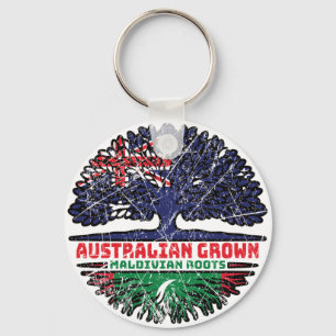 Porte-clés Maldives Australie Australie Australie racine d'ar