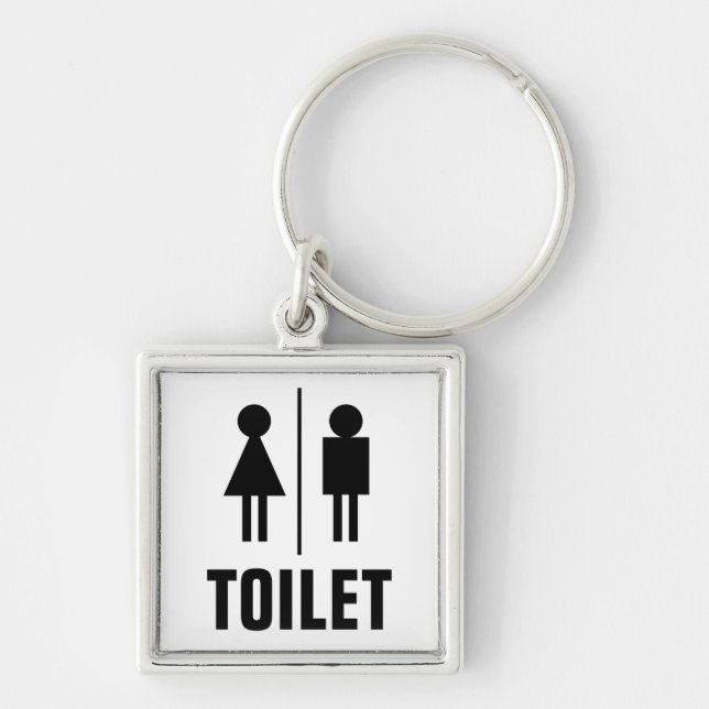 Porte-clés Male female gender WC toilet icon public restroom (Devant)