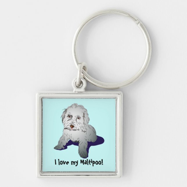 Porte-clés Maltipoo Cute Puppy (Devant)