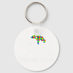 Porte-clés Mama Bear Support Sensibilisation sur l'autisme Mo