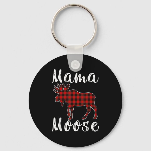 Porte-clés Mama Moose Family Christmas Pajama Red&amp; Black  (Recto)