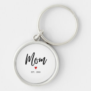 Porte-clés Maman a établi minimaliste moderne