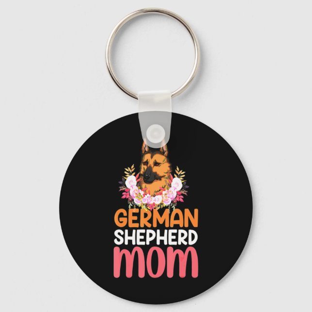 Porte-clés Maman Allemand Shepard Berger Chien (Recto)
