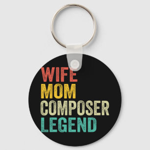 Porte-clés Maman Compositeur Légende Fête des Mères Vintage