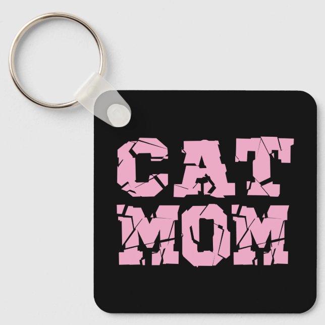 Porte-clés Maman de chat (Recto)