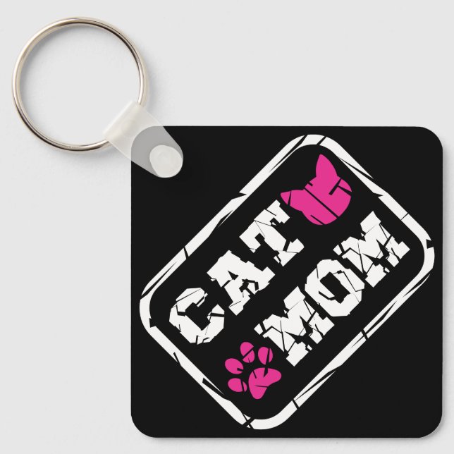 Porte-clés Maman de chat (Recto)