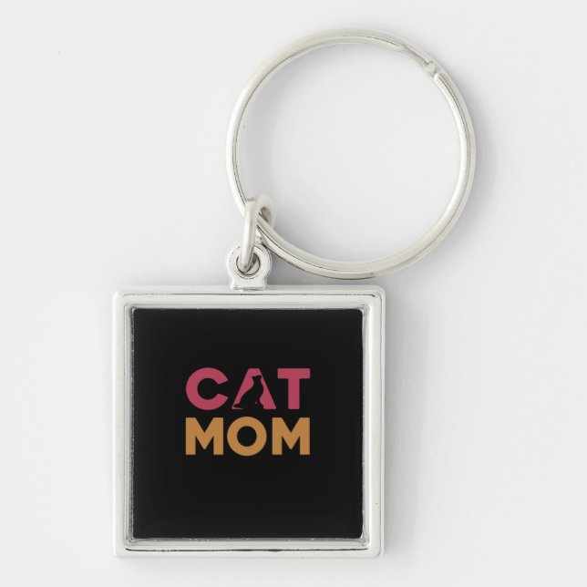 Porte-clés Maman de chat (Devant)