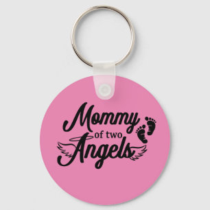 Porte-clés Maman de Deux Anges Twins Porte - clé
