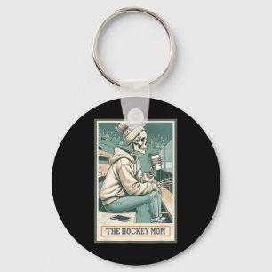 Porte-clés Maman de hockey La carte de tarot squelette de mam