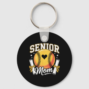 Porte-clés Maman de softball senior 2026 Diplômée Drôle Maman